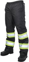 Am image of a Custom Tough Duck Insulated Safety Pull On Pant in Black!