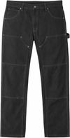 An image of a Custom Tough Duck Loose Fit Washed Duck Double Front Pants in Black!