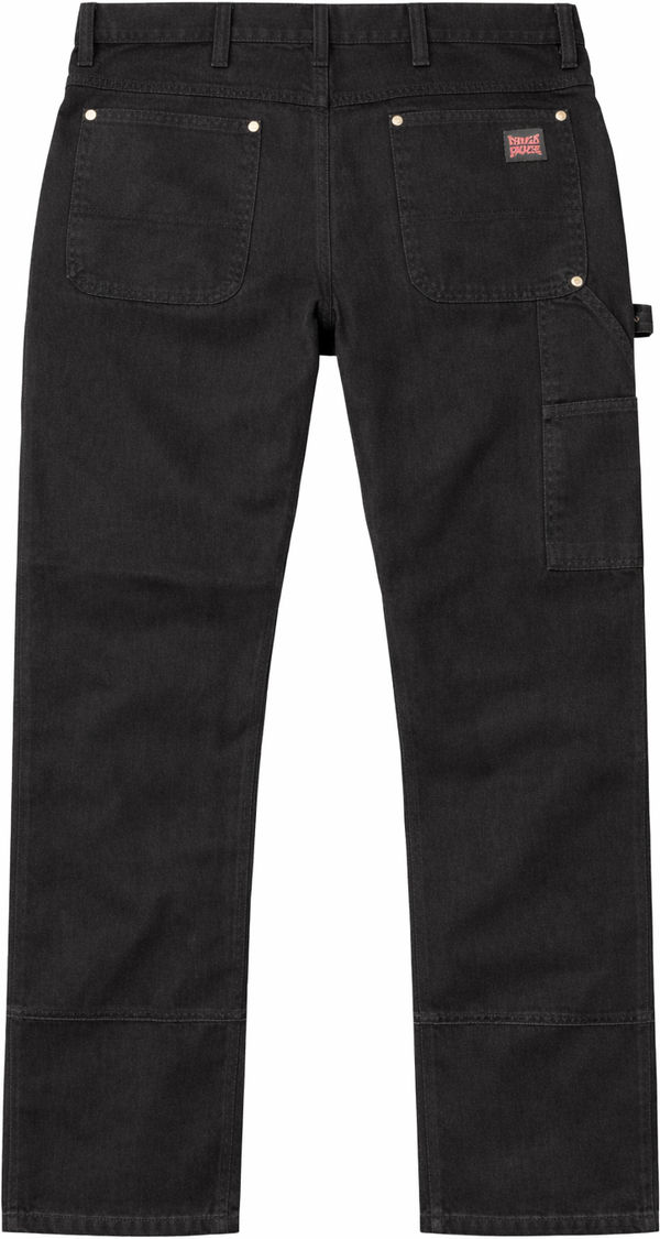 An image of a Custom Tough Duck Loose Fit Washed Duck Double Front Pants in Black!