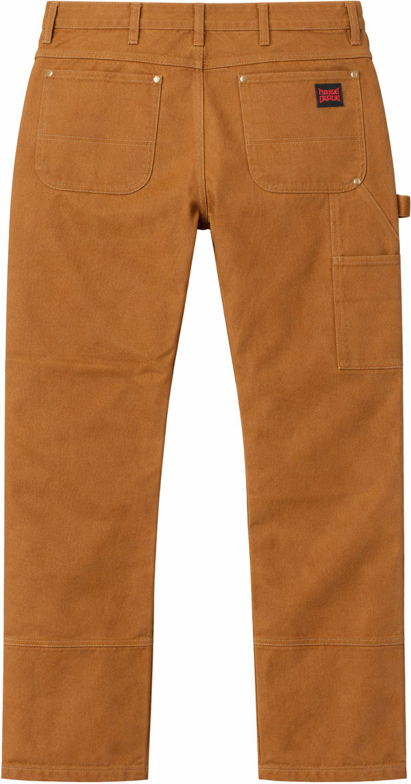 An image of a Custom Tough Duck Loose Fit Washed Duck Double Front Pants in Brown!