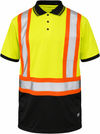 An image of a Custom Tough Duck Mesh Safety Polo Shirt in Fluorescent Green!