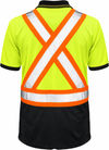 An image of a Custom Tough Duck Mesh Safety Polo Shirt in Fluorescent Green!