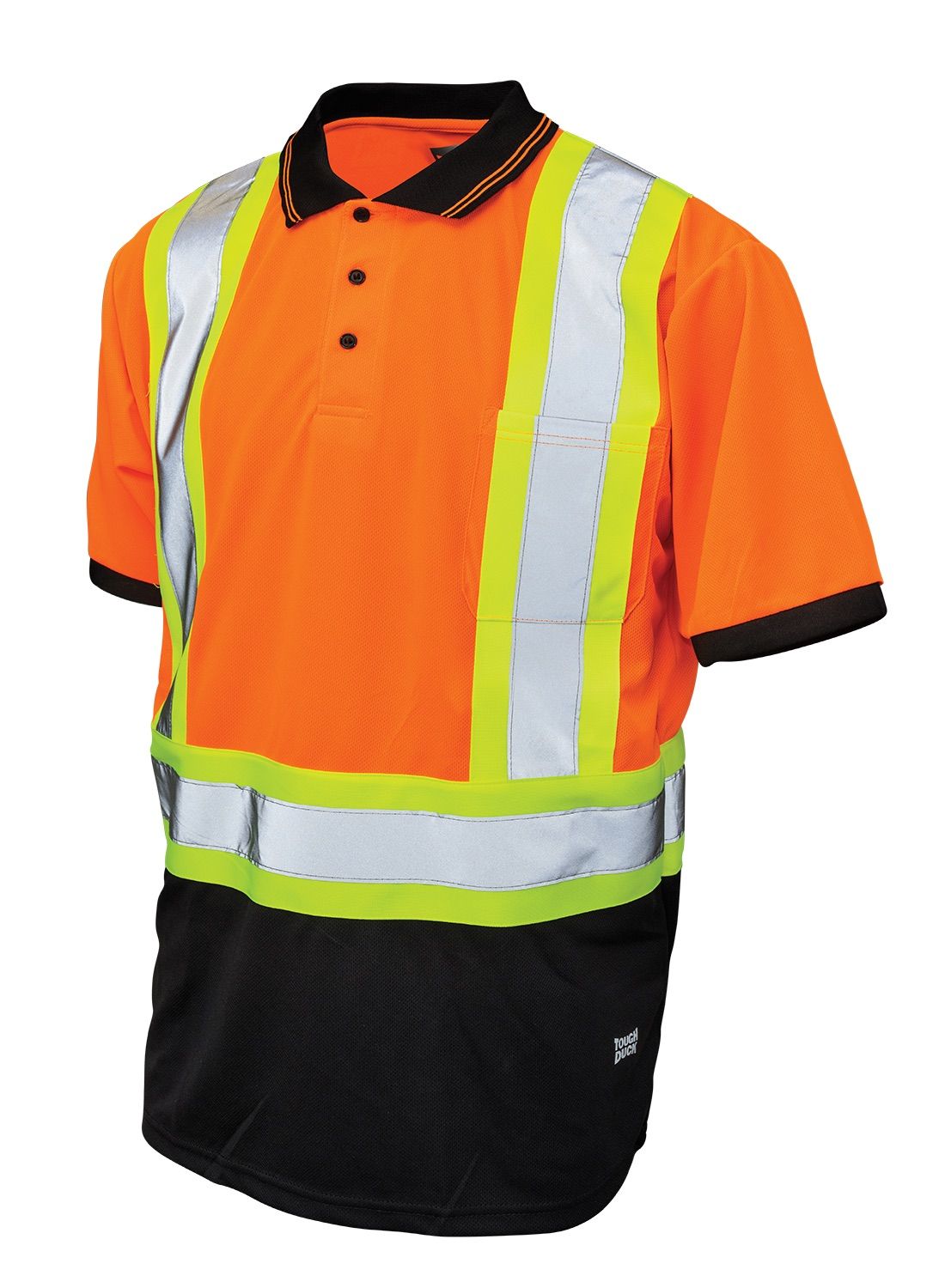 Tough Duck Mesh Safety Polo Shirt in Fluorescent Orange