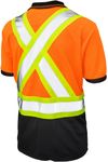 Am image of a Custom Tough Duck Mesh Safety Polo Shirt in Fluorescent Orange!