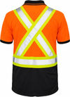 An image of a Custom Tough Duck Mesh Safety Polo Shirt in Fluorescent Orange!