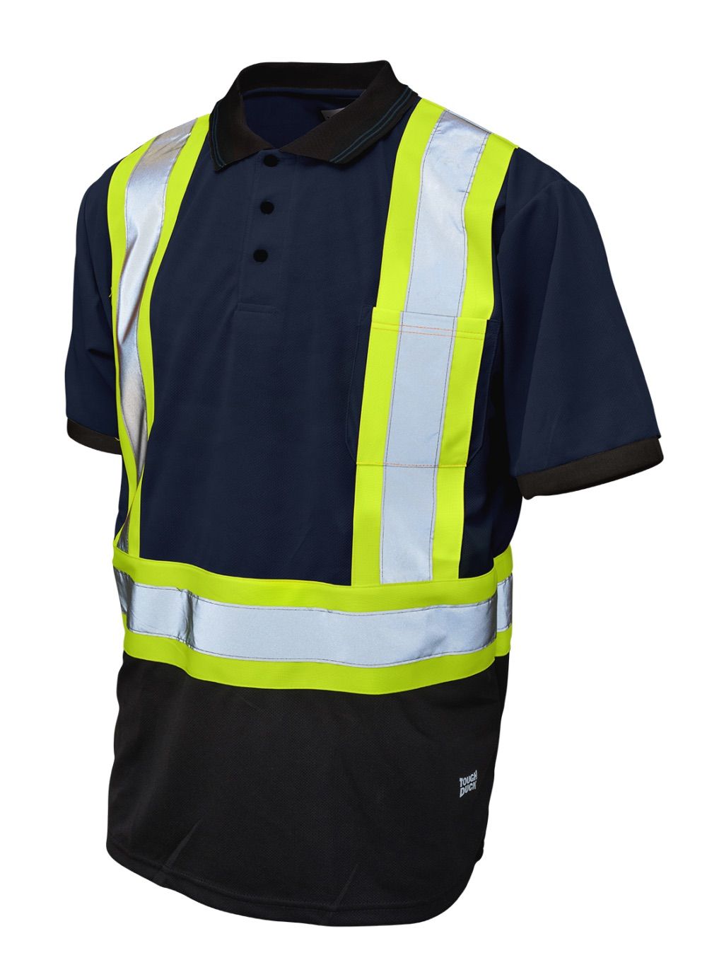 Tough Duck Mesh Safety Polo Shirt in Navy