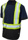 Am image of a Custom Tough Duck Mesh Safety Polo Shirt in Navy!
