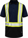 An image of a Custom Tough Duck Mesh Safety Polo Shirt in Navy!