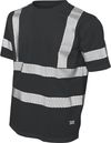 Am image of a Custom Tough Duck Mesh Safety Tee with Segmented Stripes in Black!