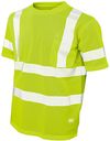 Am image of a Custom Tough Duck Mesh Safety Tee with Segmented Stripes in Fluorescent Green!