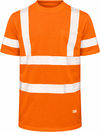 An image of a Custom Tough Duck Mesh Safety Tee with Segmented Stripes in Fluorescent Orange!