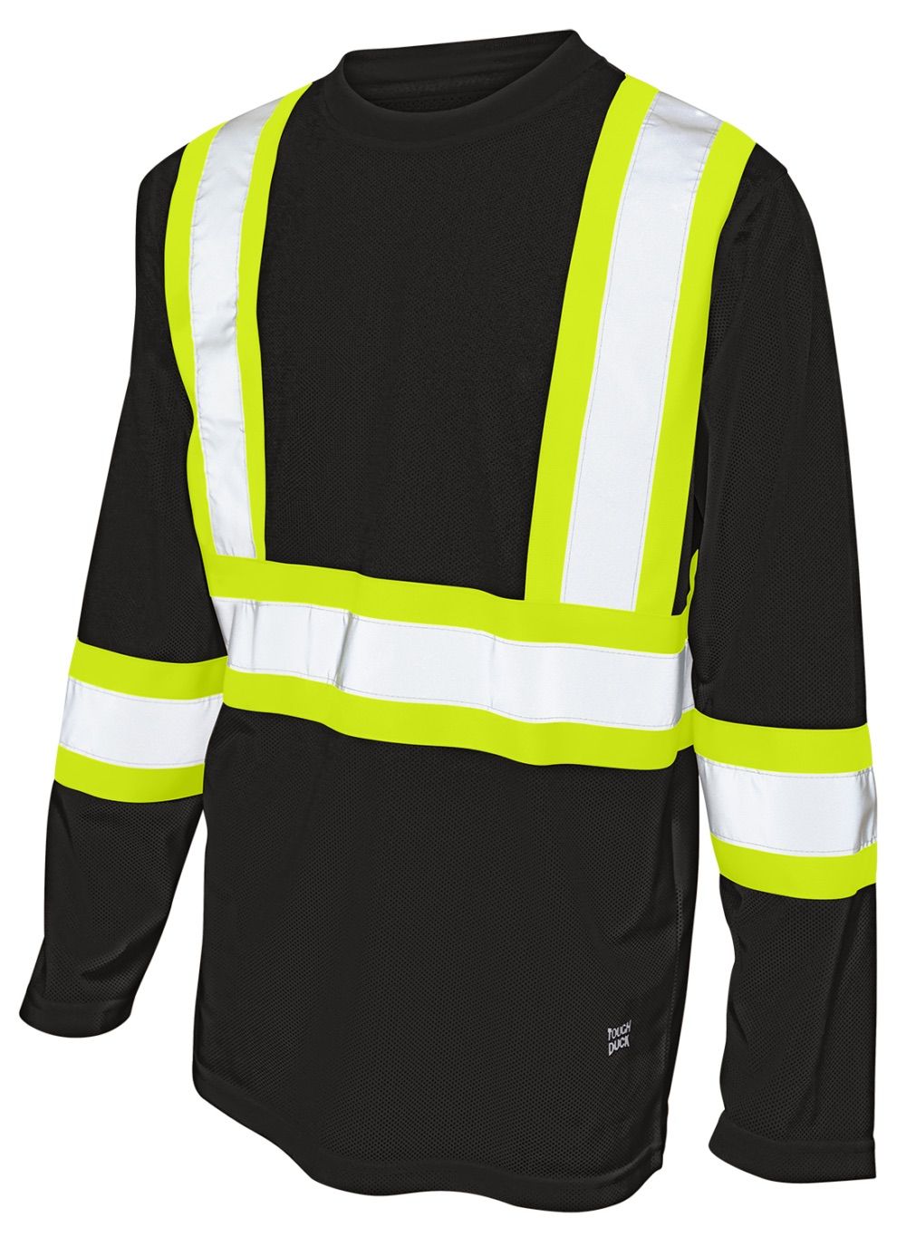 Tough Duck Micro Mesh Long Sleeve Safety TShirt in Black