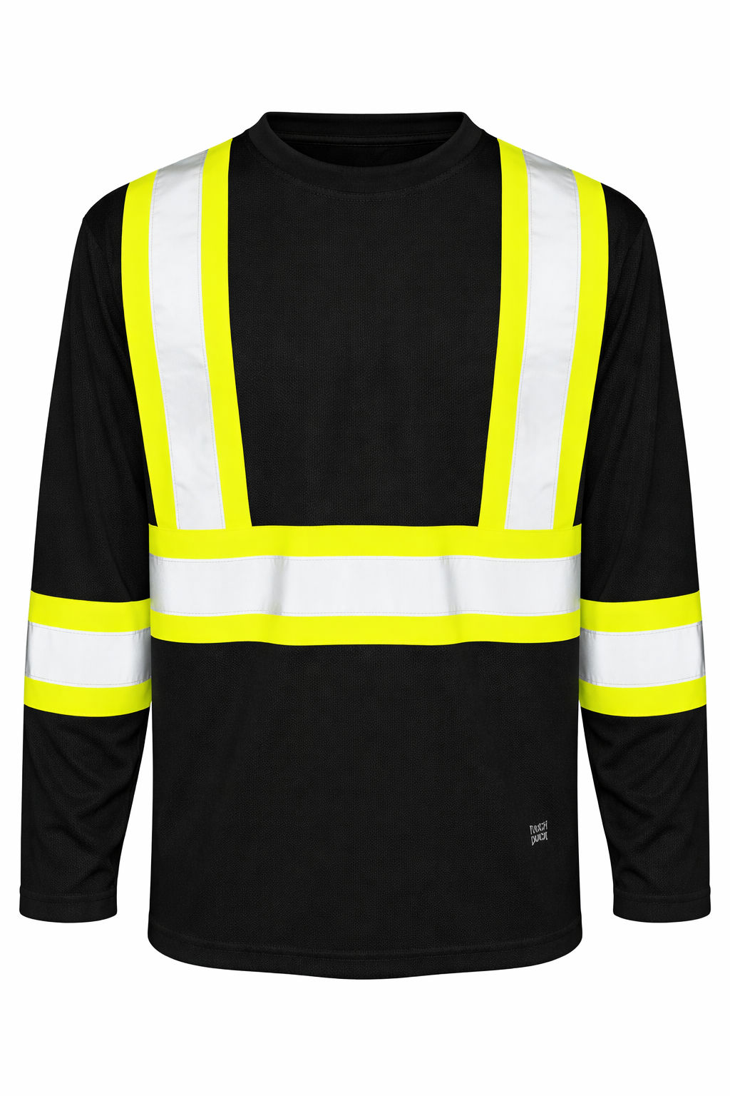 Tough Duck Micro Mesh Long Sleeve Safety TShirt in Black