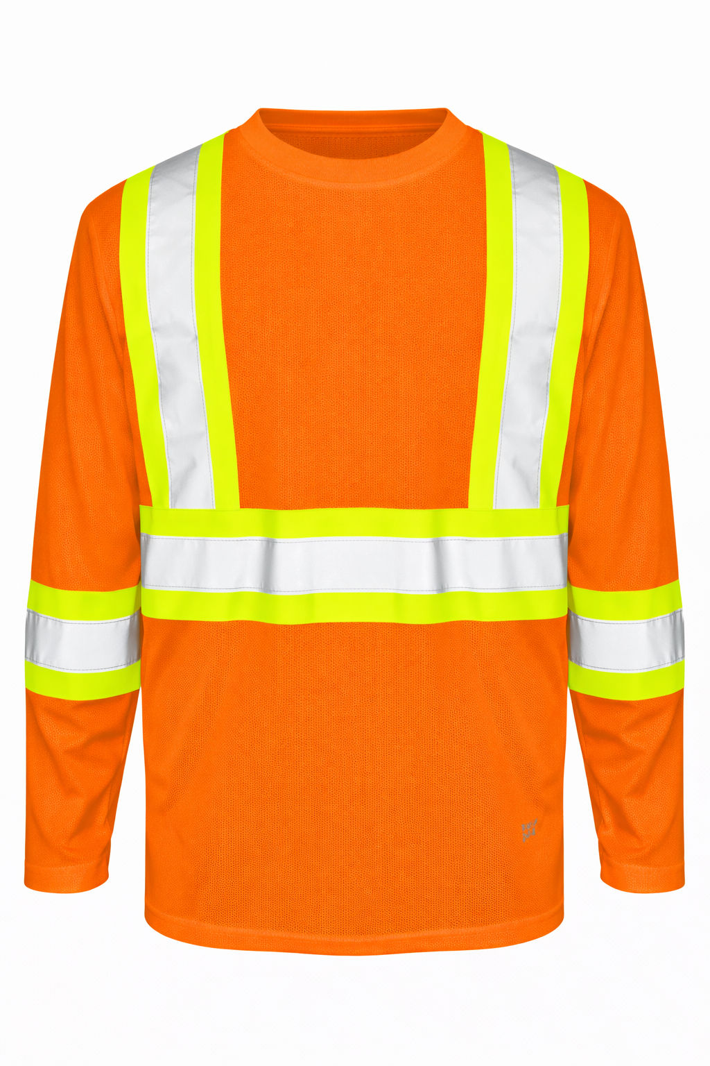Tough Duck Micro Mesh Long Sleeve Safety TShirt in Fluorescent Orange