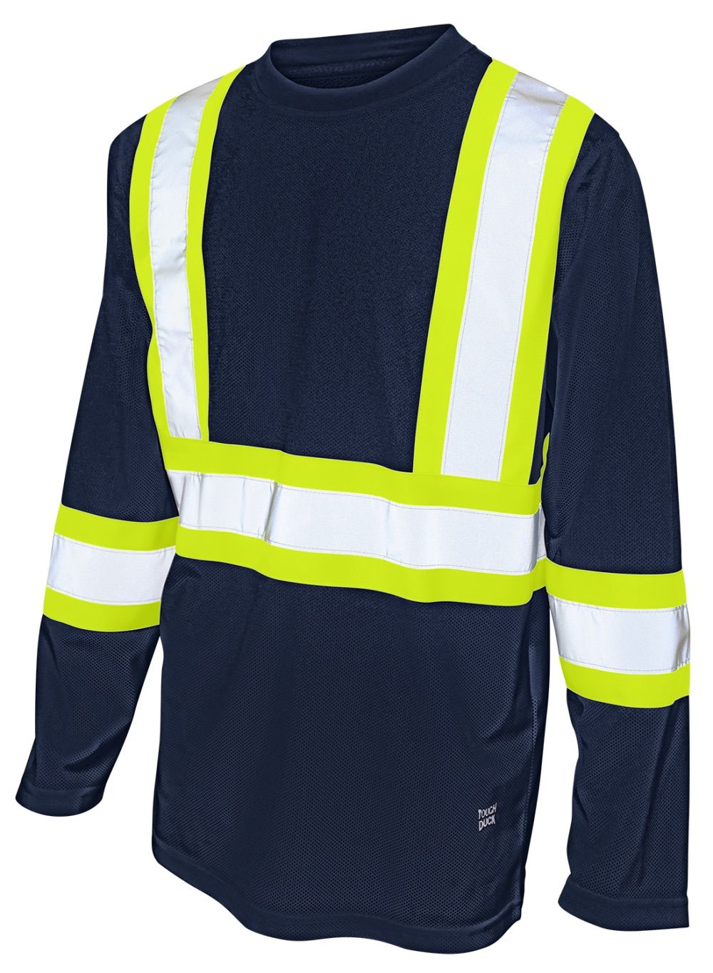 Tough Duck Micro Mesh Long Sleeve Safety TShirt in Navy