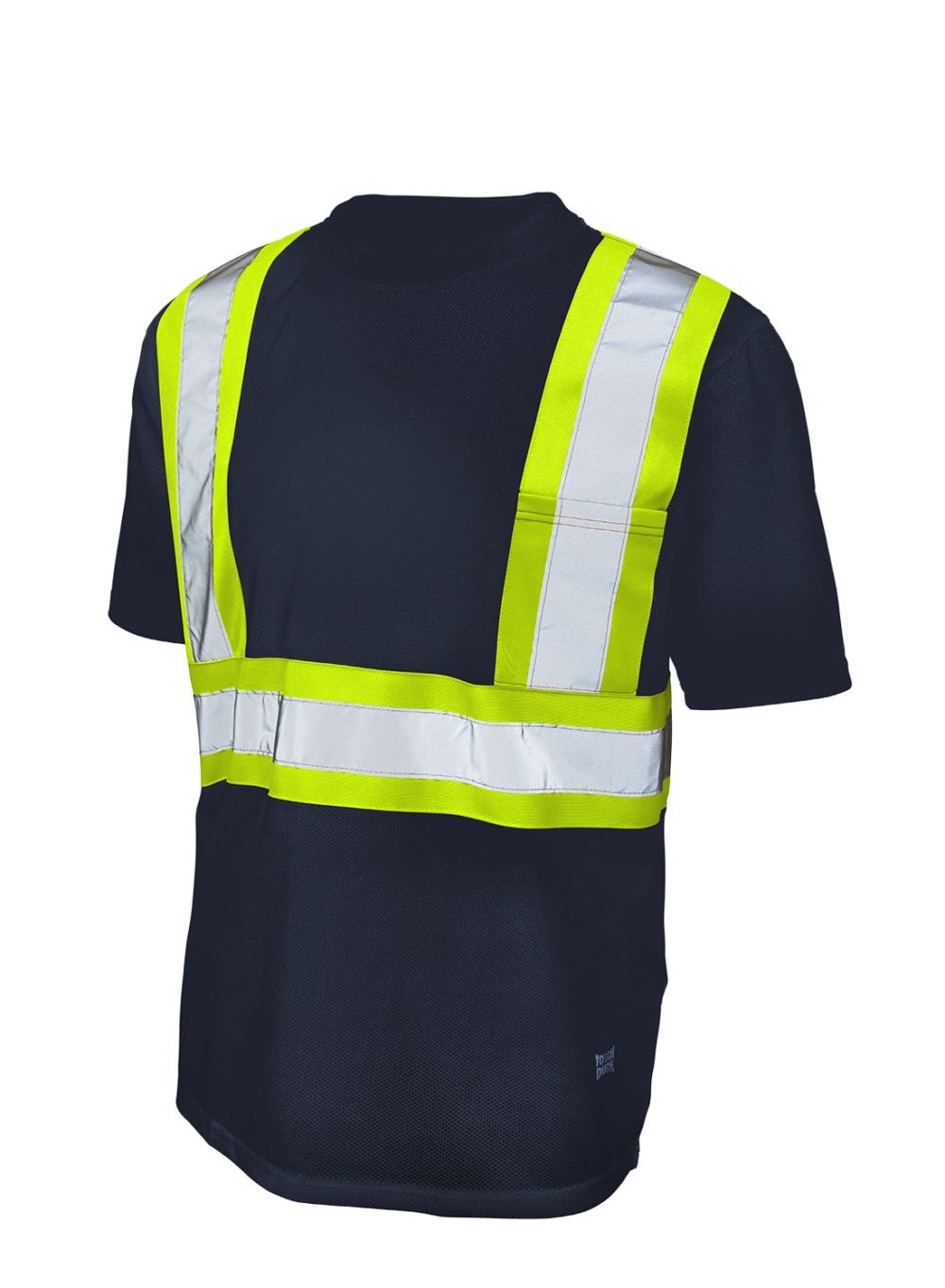 Tough Duck Micro Mesh Safety Tee with Pocket in Navy