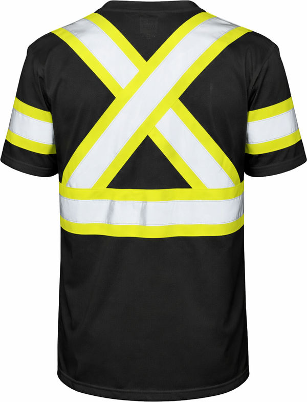 An image of a Custom Tough Duck Micro Mesh Safety TShirt in Black!