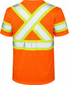 An image of a Custom Tough Duck Micro Mesh Safety TShirt in Fluorescent Orange!