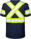 An image of a Custom Tough Duck Micro Mesh Safety TShirt in Navy!