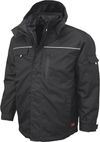 Am image of a Custom Tough Duck PolyOxford 3 in 1 Parka in Black!