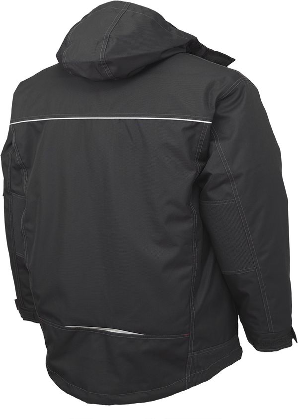 Am image of a Custom Tough Duck PolyOxford 3 in 1 Parka in Black!