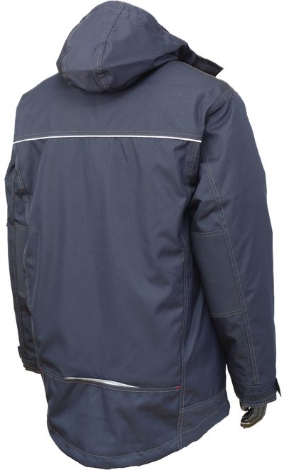 Am image of a Custom Tough Duck PolyOxford 3 in 1 Parka in Navy!