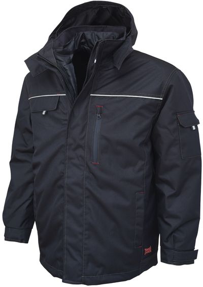 Am image of a Custom Tough Duck PolyOxford 3 in 1 Parka in Navy!