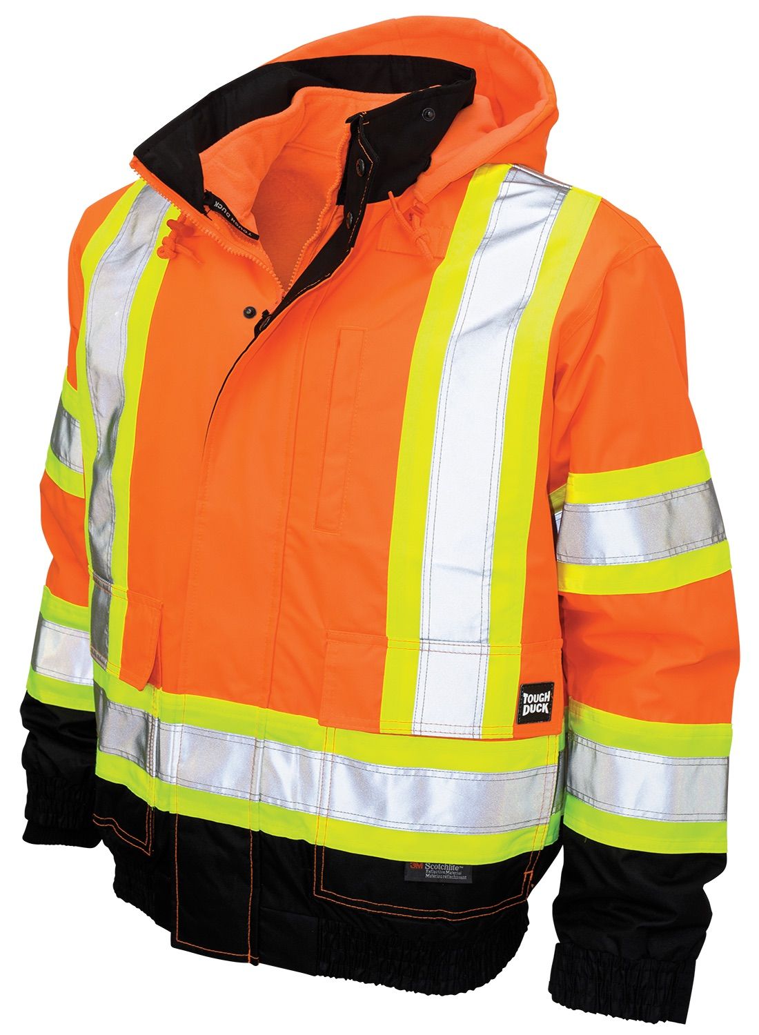 Tough Duck PolyOxford 3 in 1 Safety Bomber in Fluorescent Orange