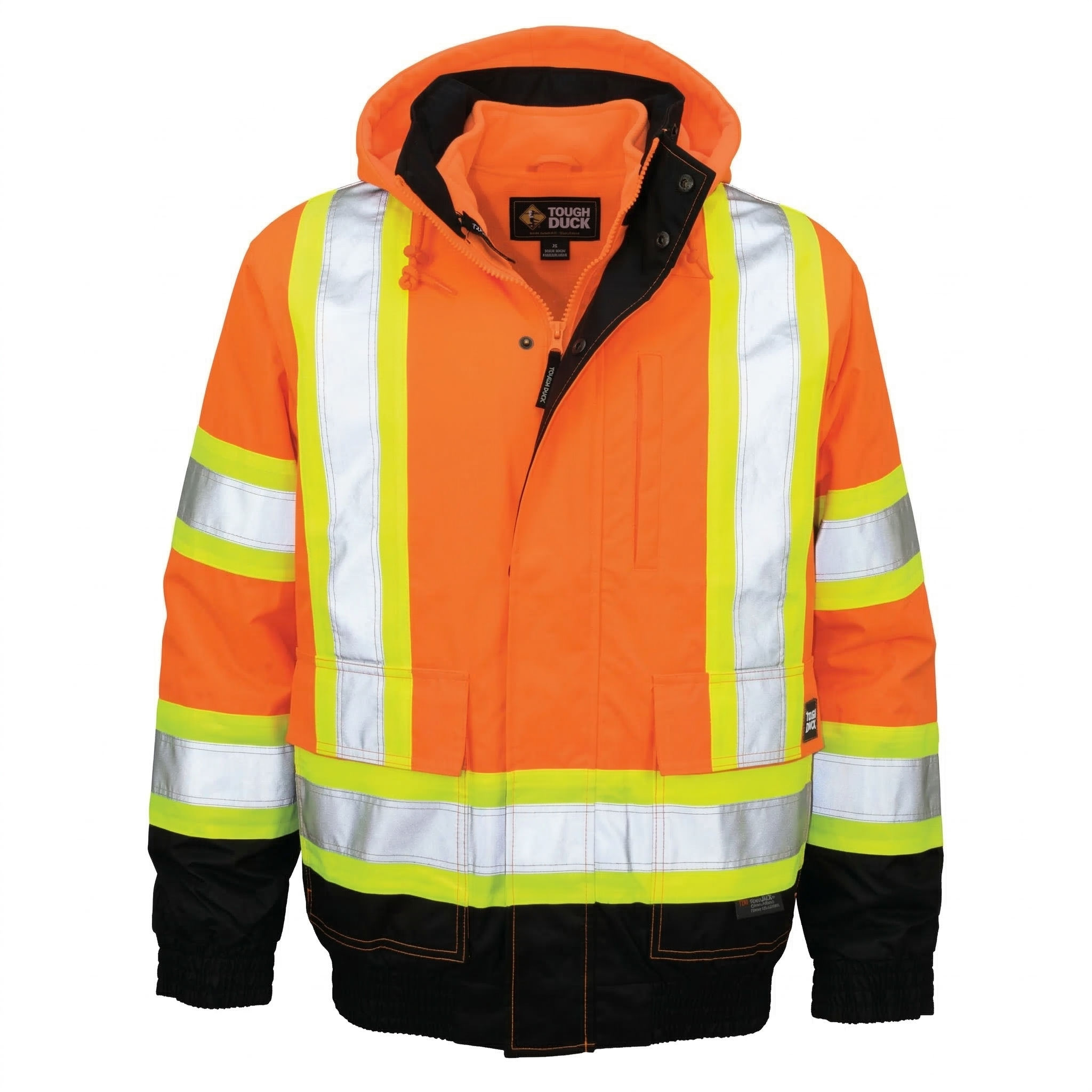 Tough Duck PolyOxford 3 in 1 Safety Bomber in Fluorescent Orange