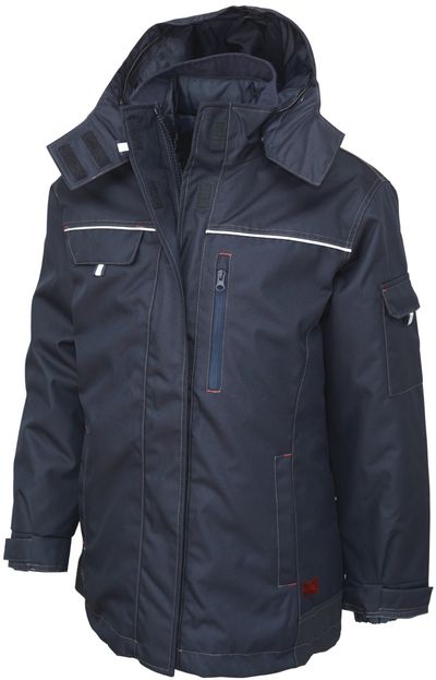 Am image of a Custom Tough Duck PolyOxford 3 in 1 Womens Parka in Navy!