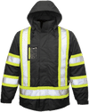An image of a Custom Tough Duck PolyOxford Insulated Safety 5 in 1 Jacket in Black!