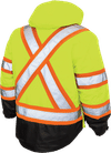 An image of a Custom Tough Duck PolyOxford Insulated Safety 5 in 1 Jacket in Fluorescent Green!