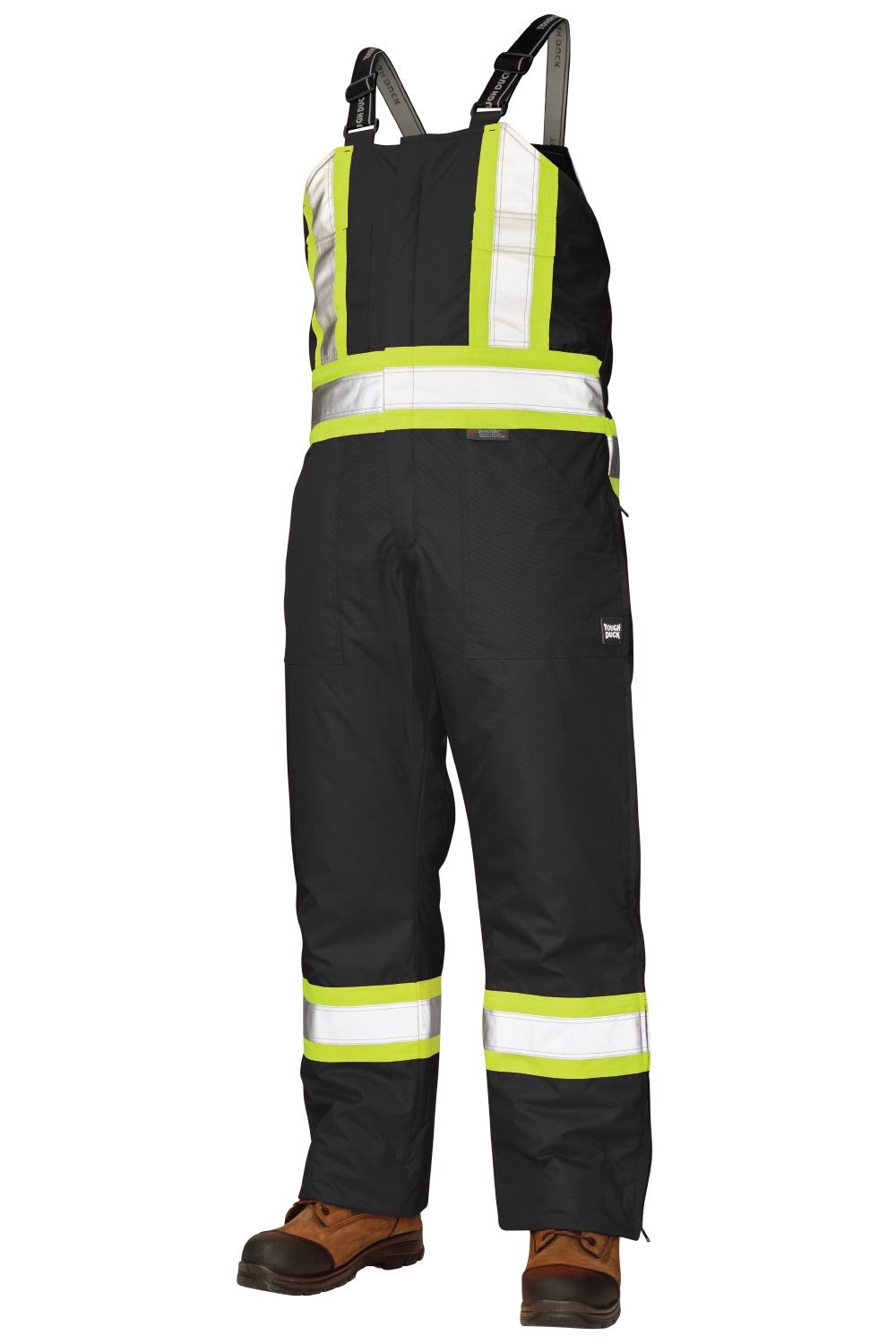 Tough Duck PolyOxford Insulated Safety Bib Overall in Black