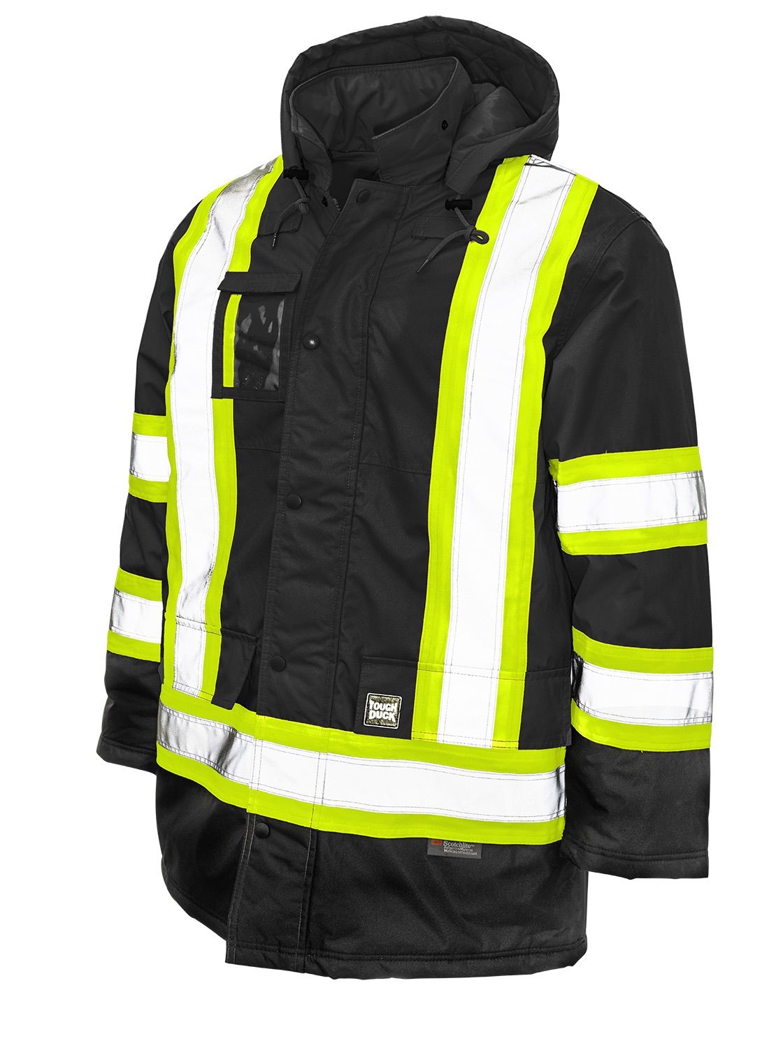 Tough Duck PolyOxford Insulated Safety Parka in Black