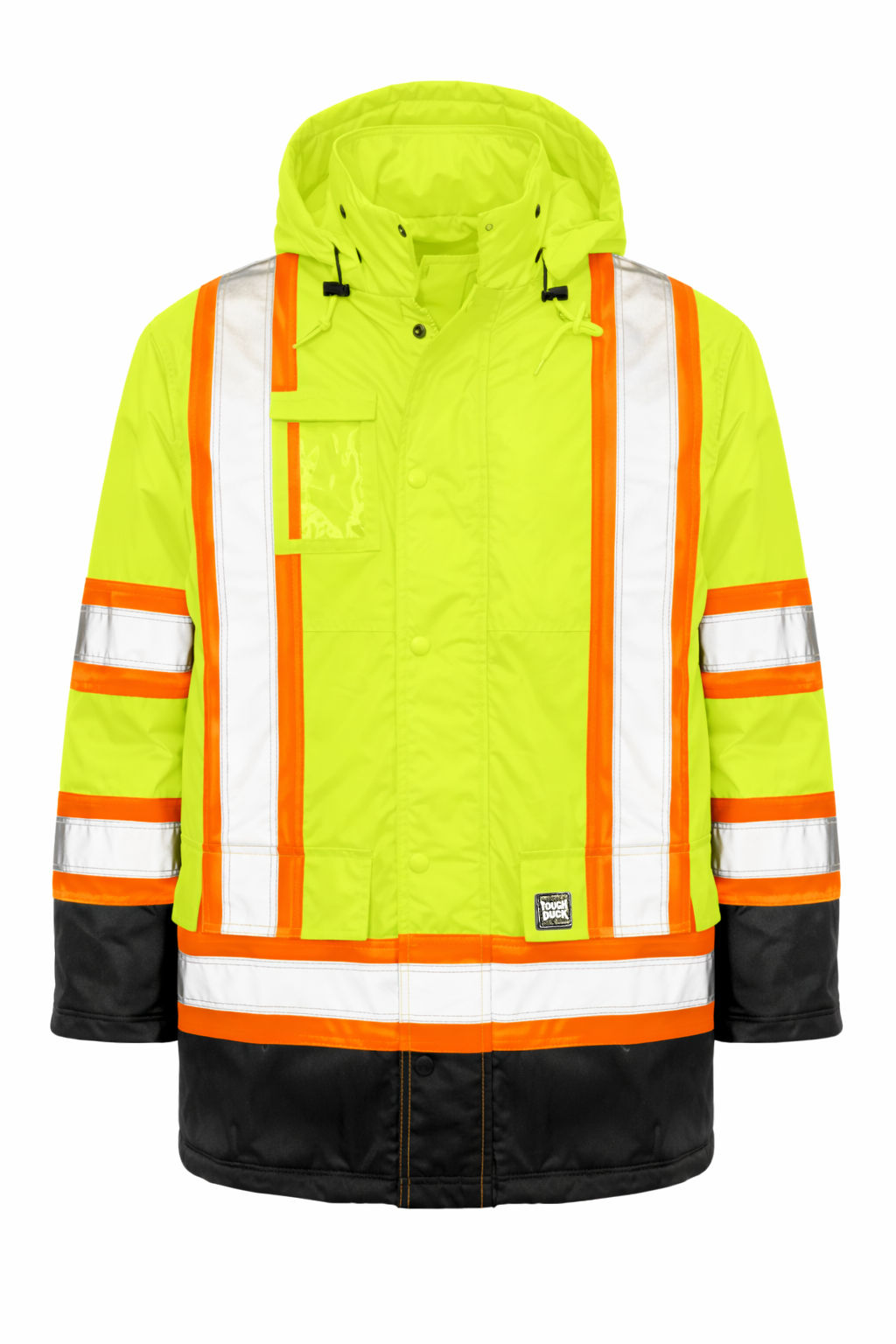 Tough Duck PolyOxford Insulated Safety Parka in Fluorescent Green