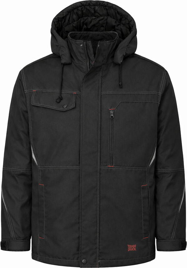 An image of a Custom Tough Duck PolyOxford Jacket in Black!