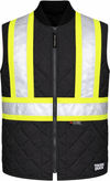 An image of a Custom Tough Duck Quilted Safety Vest in Black!
