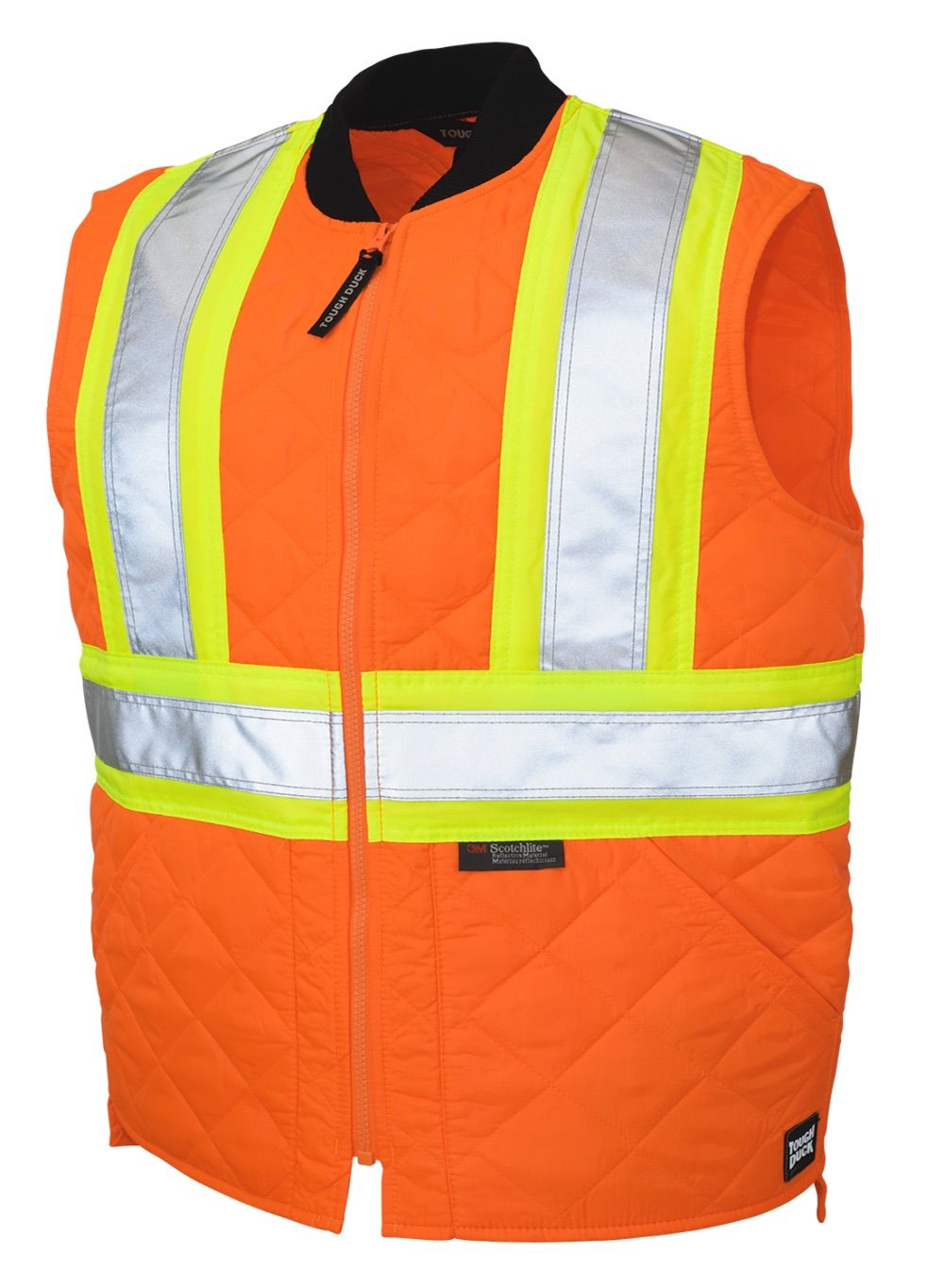 Tough Duck Quilted Safety Vest in Fluorescent Orange
