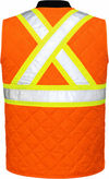 An image of a Custom Tough Duck Quilted Safety Vest in Fluorescent Orange!