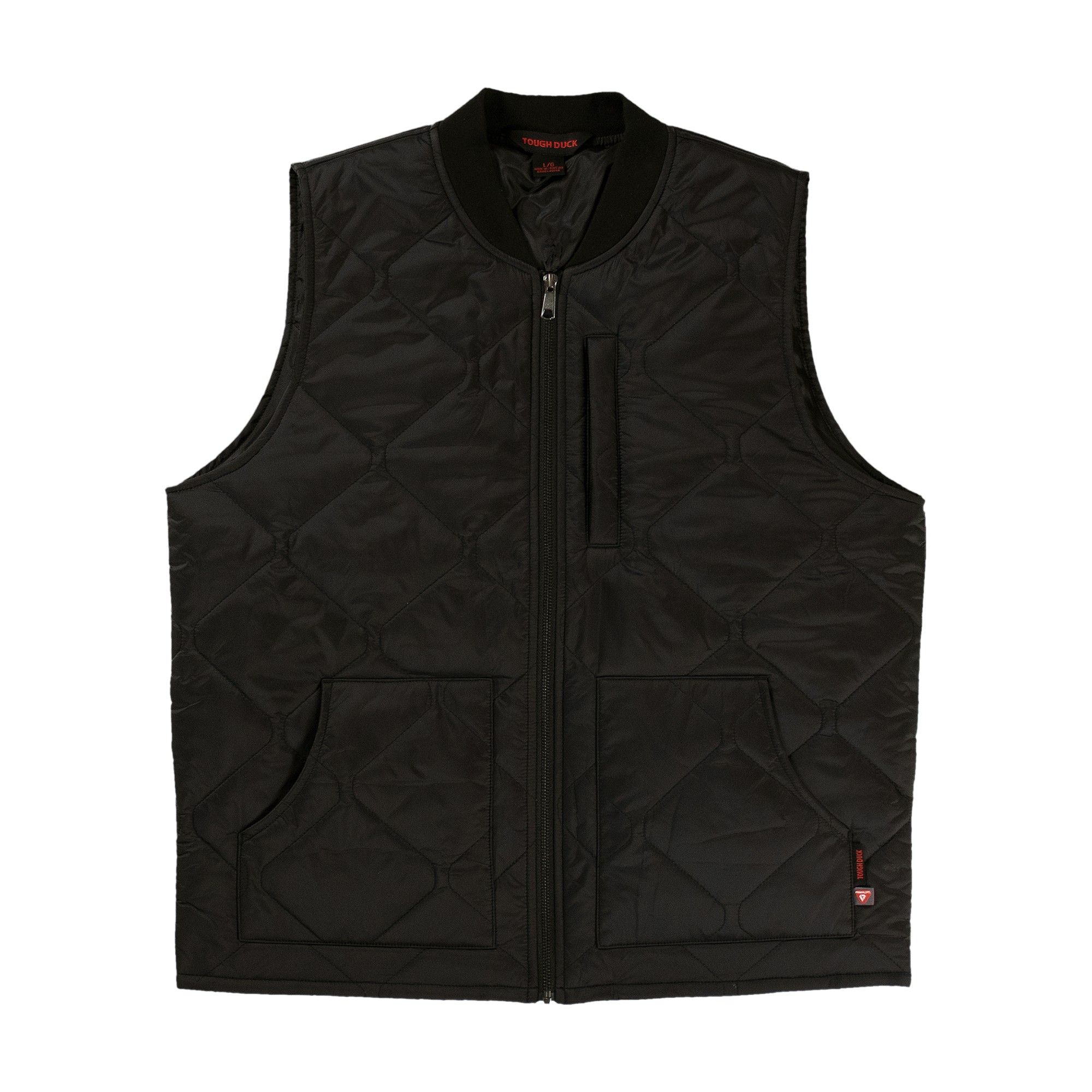 Tough Duck Quilted Vest in Black