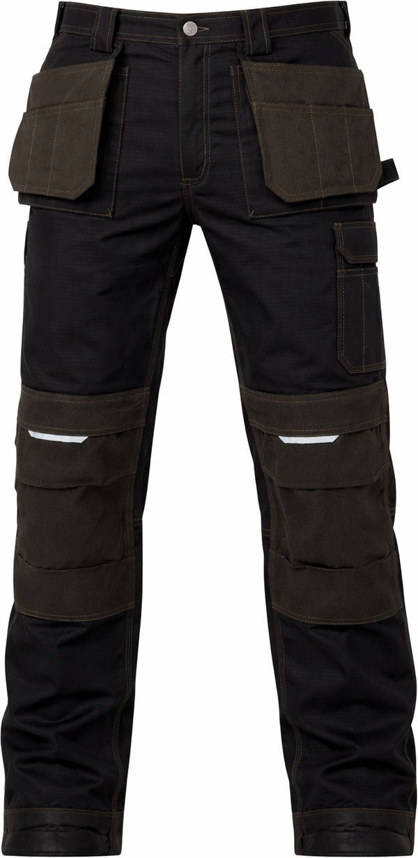 An image of a Custom Tough Duck Relaxed Fit Flex Ripstop Contractor Pant in Black!