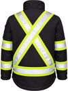 An image of a Custom Tough Duck Ripstop 4 in 1 Safety Jacket in Black!