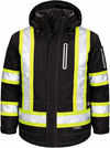 An image of a Custom Tough Duck Ripstop 4 in 1 Safety Jacket in Black!