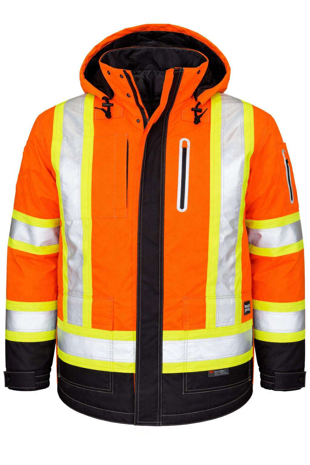 Tough Duck Ripstop 4 in 1 Safety Jacket in Fluorescent Orange