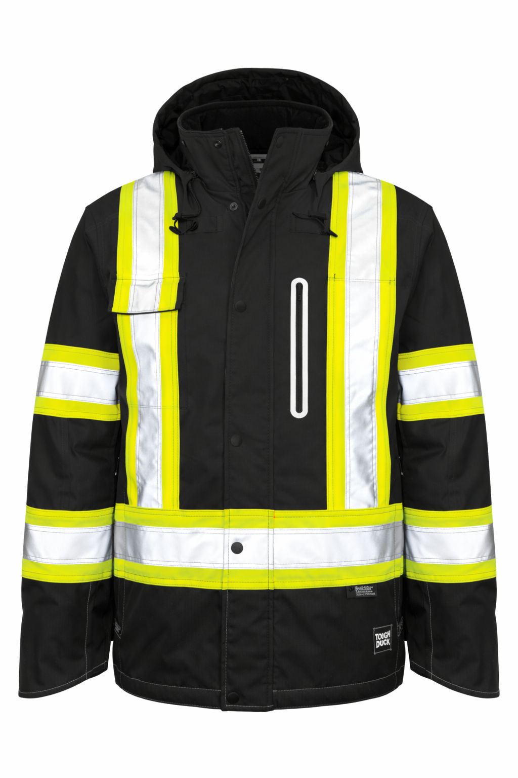 Tough Duck Ripstop Fleece Lined Safety Jacket in Black