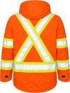 An image of a Custom Tough Duck Ripstop Fleece Lined Safety Jacket in Solid Orange!