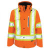 An image of a Custom Tough Duck Ripstop Fleece Lined Safety Jacket in Solid Orange!