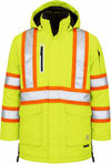 An image of a Custom Tough Duck Safety Down Filled Parka in Fluorescent Green!