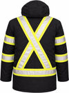 An image of a Custom Tough Duck Safety Parka in Black!