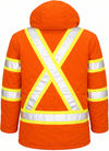 An image of a Custom Tough Duck Safety Parka in Bright Orange!